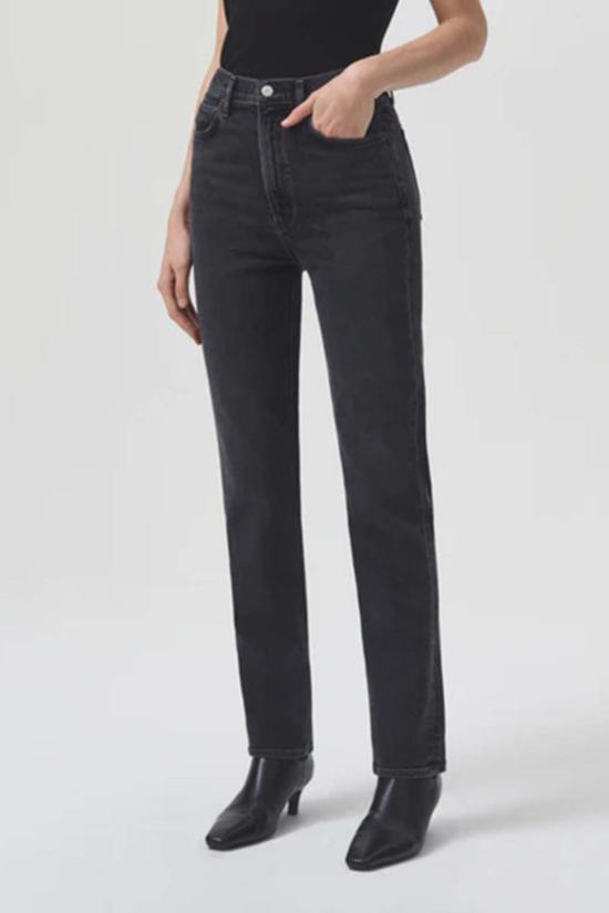  에이골디 데님 팬츠 Agolde 하이라이즈 스토브파이프 진스 메탈