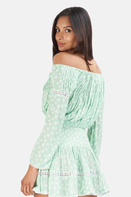  선데이 세인트 트로페즈 민소매 티셔츠 선데이 생트로페 반돌 도트탑 알몬드 - SUNDAY SAINT-TROPEZ