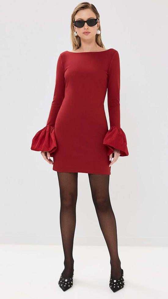  스타우드 숏 원피스 호손 드레스 루즈