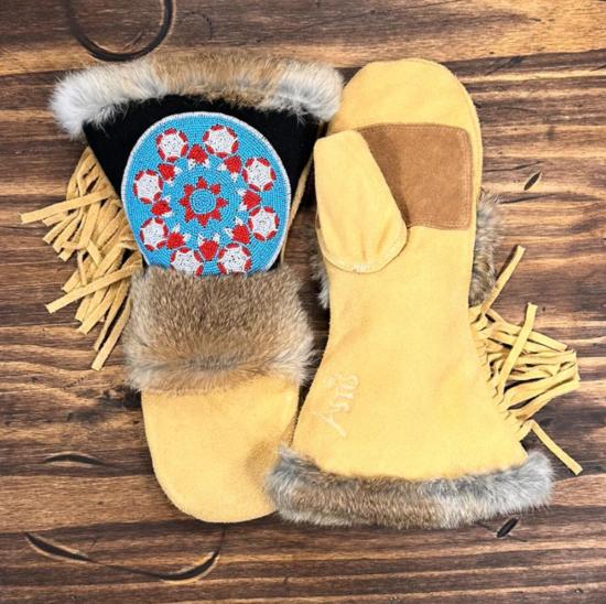  Astis 장갑 롱 커프 스웨이드 미튼 디케이터 - OTHER BRANDS