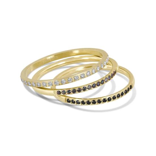  일렉트릭 픽스 반지 일렉트릭 픽 록 캔디 링 세트 14kt 골드 도금