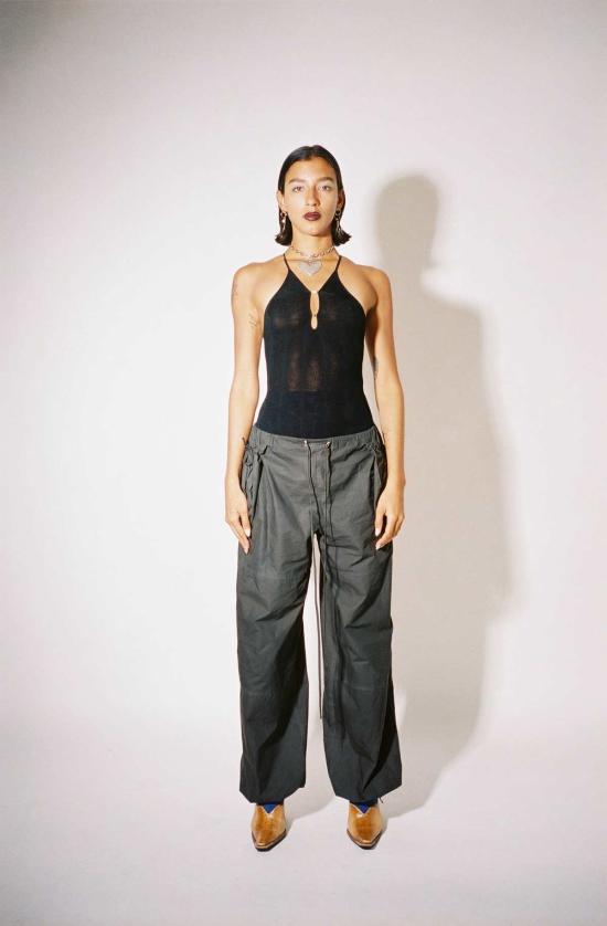  루이 민소매 티셔츠 니트 바디수트 오닉스 - RUI