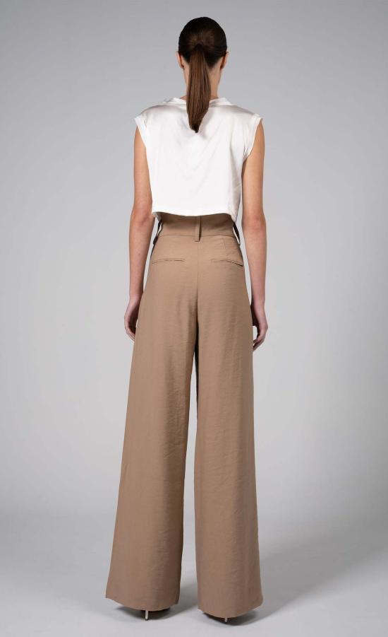  논살란트 레이블 민소매 티셔츠 넌샬런트 라벨 멜 크롭 탑 아이보리 - NONCHALANT LABEL