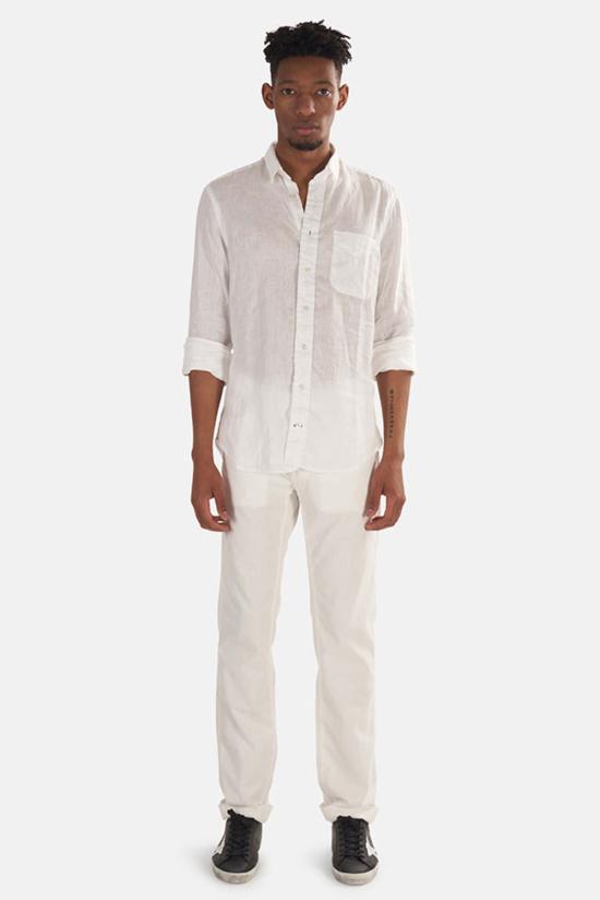  마시모 알바 스트레이트 팬츠 Massimo Alba Alunga 팬츠 화이트 - MASSIMO ALBA