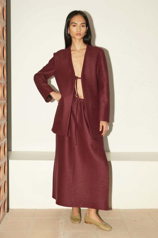  다두라 수트 자켓 Datura Senso 블레이저 버건디 - DATURA