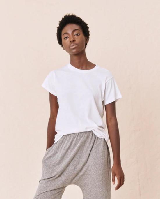  더 그레이트 반팔 티셔츠 . 더 슬림 티 화이트 - THE GREAT