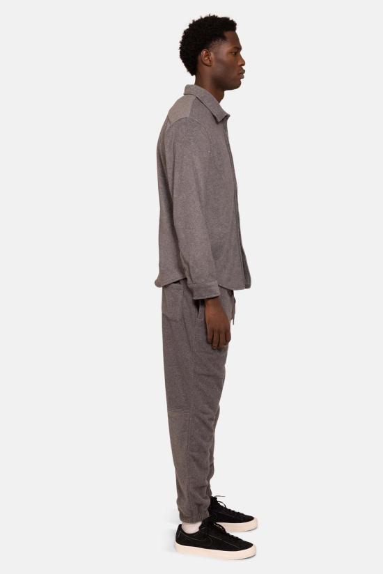  블루&크림 긴팔 셔츠 폴라 플리스 오버셔츠 미드 그레이 - BLUE&CREAM