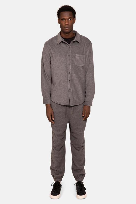  블루&크림 자켓 폴라 플리스 오버셔츠 미드 그레이 - BLUE&CREAM