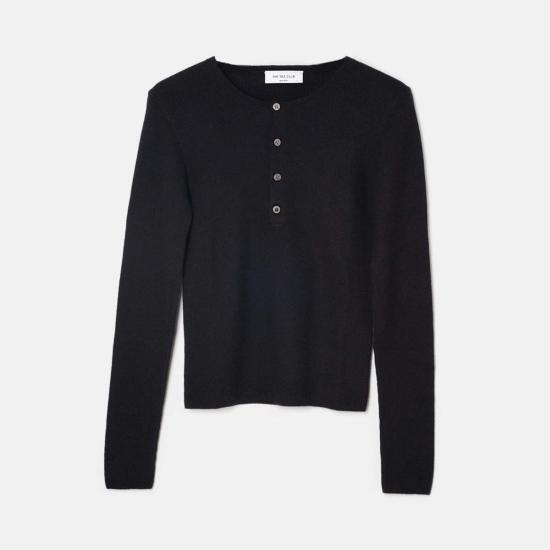  블루&크림 스웨터 BCWT211 BLACK - BLUE&CREAM