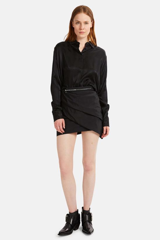  알티에이 숏 스커트 Rt A Lizzie 멀티 지퍼 스커트 트랙 블랙 - RTA