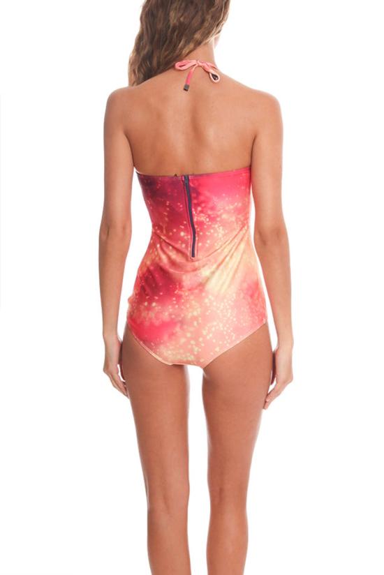  We Are Handsome 원피스 수영복 우리는 잘생긴 축하 패널 1개 멀티 - OTHER BRANDS