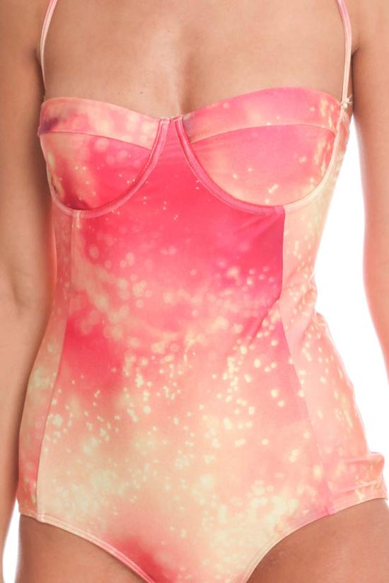  We Are Handsome 원피스 수영복 우리는 잘생긴 축하 패널 1개 멀티 - OTHER BRANDS