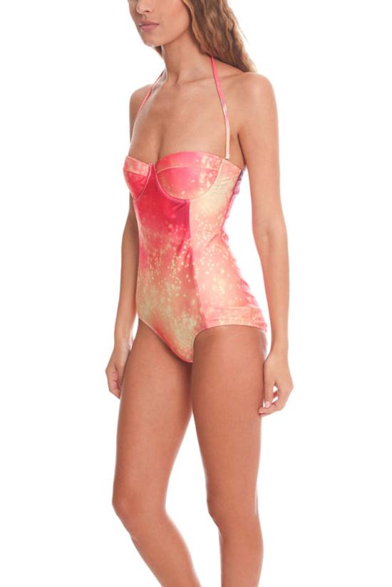  We Are Handsome 원피스 수영복 우리는 잘생긴 축하 패널 1개 멀티 - OTHER BRANDS