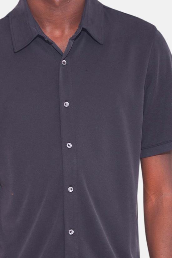  Blue&Cream 반팔 셔츠 블루&크림 반팔 마이크로 피케  블랙 - BLUE&CREAM