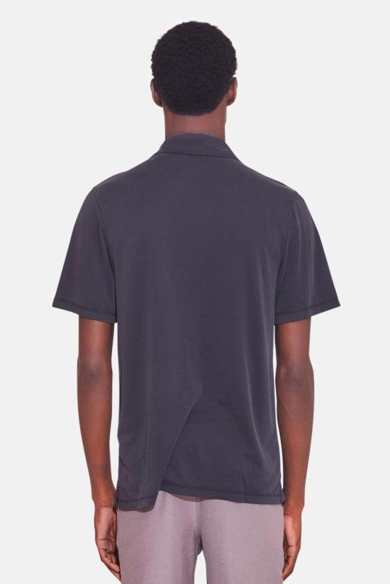  Blue&Cream 반팔 셔츠 블루&크림 반팔 마이크로 피케  블랙 - BLUE&CREAM