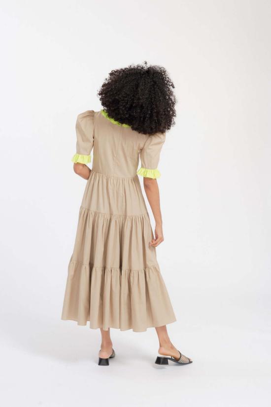  BATSHEVA 숏 원피스 바체바 스프링 루시 드레스 캐멀 - OTHER BRANDS