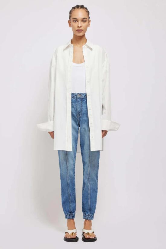  심카이 스트레이트 팬츠 와일리 루즈 조거 팬츠 블루