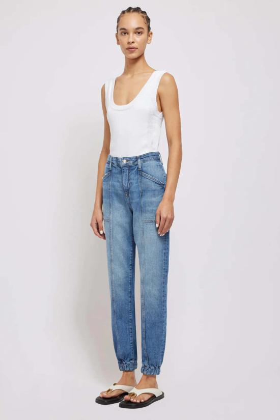  심카이 스트레이트 팬츠 와일리 루즈 조거 팬츠 블루 - SIMKHAI