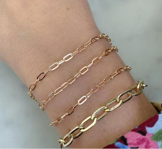  EF Collection 팔찌 Ef 컬렉션 미니 링크 브레이슬릿 옐로우 골드 - OTHER BRANDS