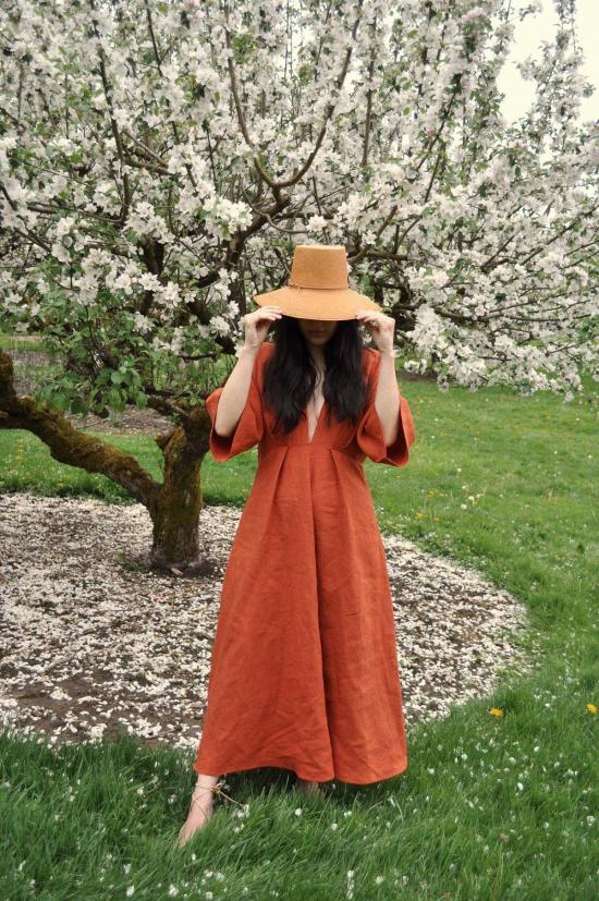  코코볼로 롱 원피스 플로렌스 드레스 테라코타