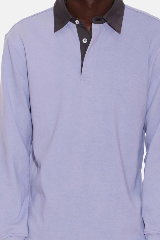  Blue&Cream 폴로 티셔츠 블루&크림 솔리드 럭비 블루/차콜 칼라 - BLUE&CREAM