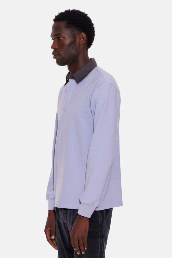  Blue&Cream 폴로 티셔츠 블루&크림 솔리드 럭비 블루/차콜 칼라 - BLUE&CREAM