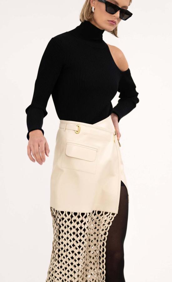  논살란트 레이블 미디 스커트 논샬란트 라벨 칼란 스커트 크림 - NONCHALANT LABEL