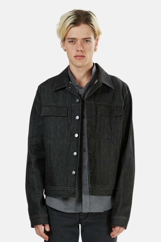  블루&크림 데님 자켓 빈티지  라 플레임 재패니즈 셀비지 재킷 데님