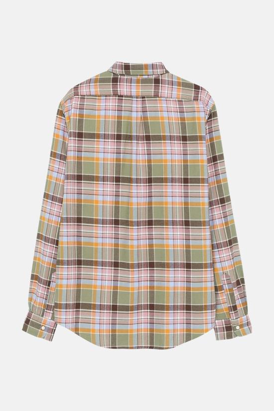  아스페시 긴팔 티셔츠 Aspesi 라이트 플란넬 버튼다운 재킷 멀티 플레이드 - ASPESI