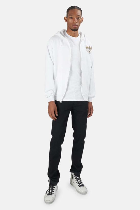  Blue&Cream 후드 티셔츠 블루&크림 앤 골드 스컬 후드 티셔츠 화이트 - BLUE&CREAM