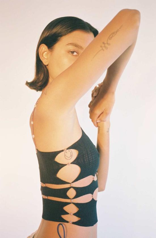  루이 민소매 티셔츠 보석 탱크 오닉스 - RUI