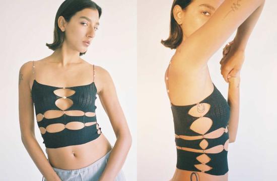  루이 민소매 티셔츠 보석 탱크 오닉스 - RUI