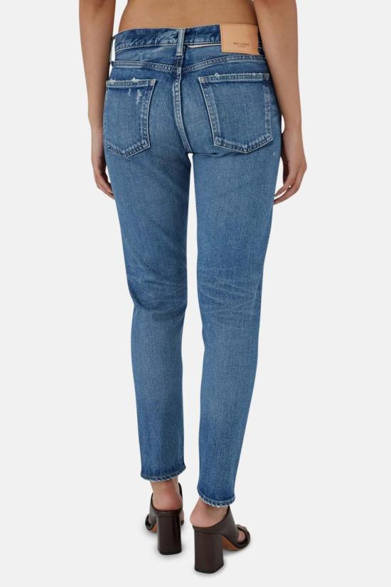  마우지 데님 팬츠 무시 아베날 테이퍼드 블루 - MOUSSY