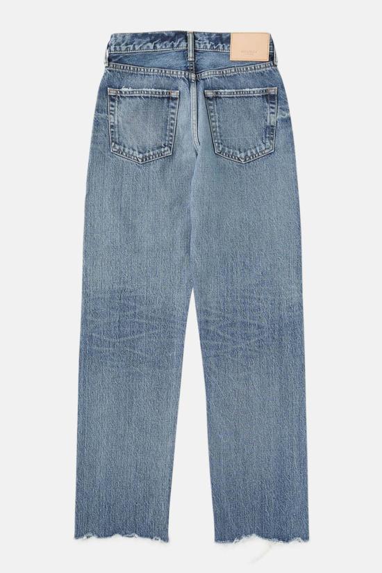  마우지 데님 팬츠 무시 모건필드 와이드 스트레이트 진 블루 - MOUSSY
