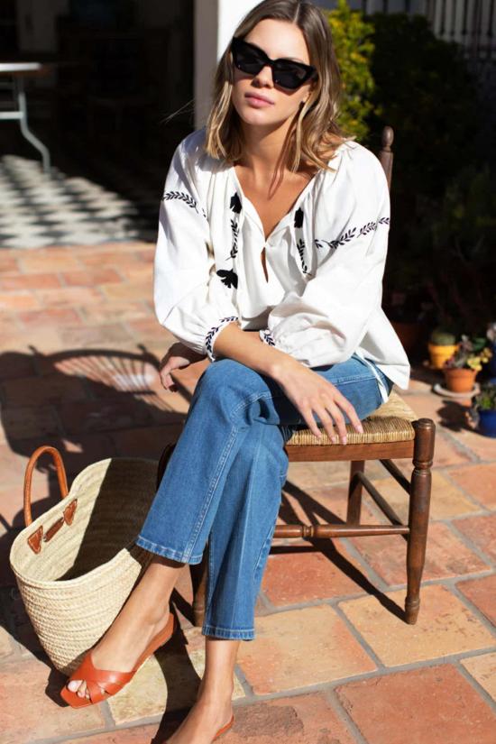  에머슨 프라이 블라우스 루시 도브 자수 - EMERSON FRY