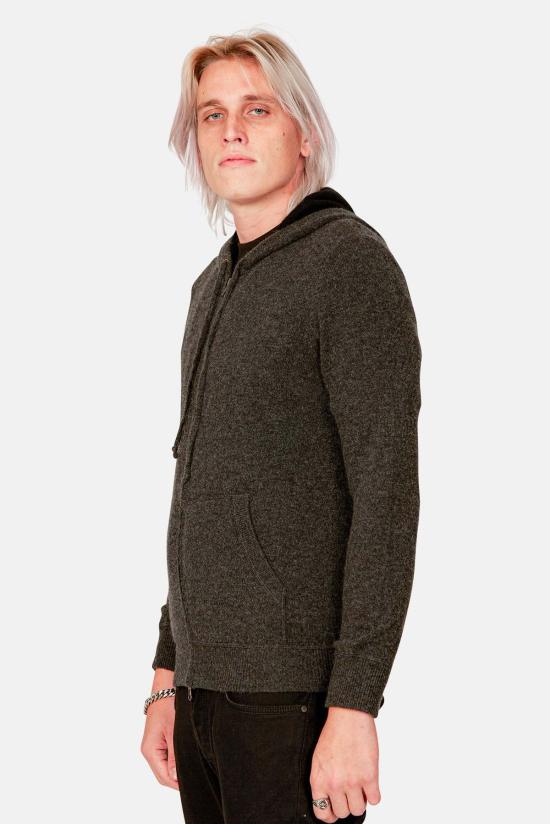  Blue&Cream 자켓 블루&크림 콘트라스트 페이싱 지퍼 후드 페퍼/블랙 - BLUE&CREAM