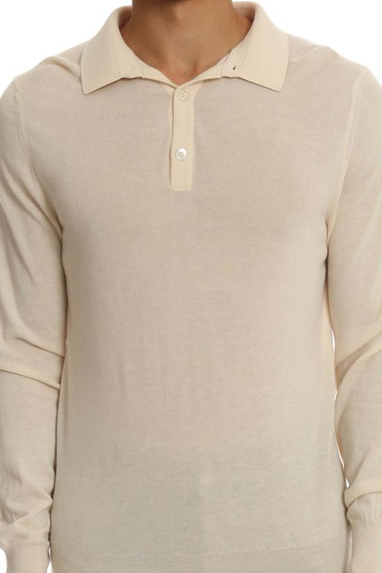  Simon Spurr 폴로 티셔츠 사이먼 스퍼 캐시미어 럭비 화이트 - SIMON SPURR