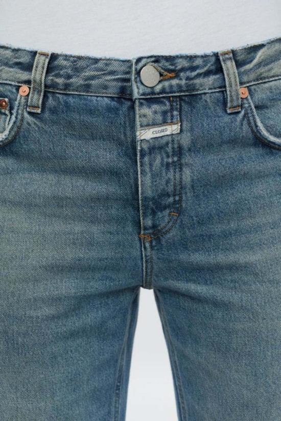  클로즈드 데님 팬츠 길란 미드 라이즈 스트레이트 레그 진 미드 블루 - CLOSED