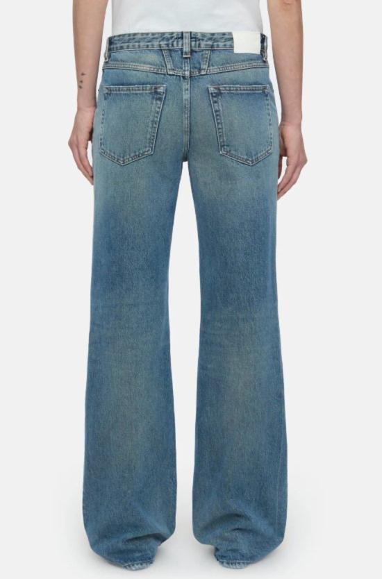  클로즈드 데님 팬츠 길란 미드 라이즈 스트레이트 레그 진 미드 블루 - CLOSED