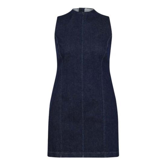  Spanx 숏 원피스 스팬스 솔기 데님 미니 쉬프트 드레스 로윈