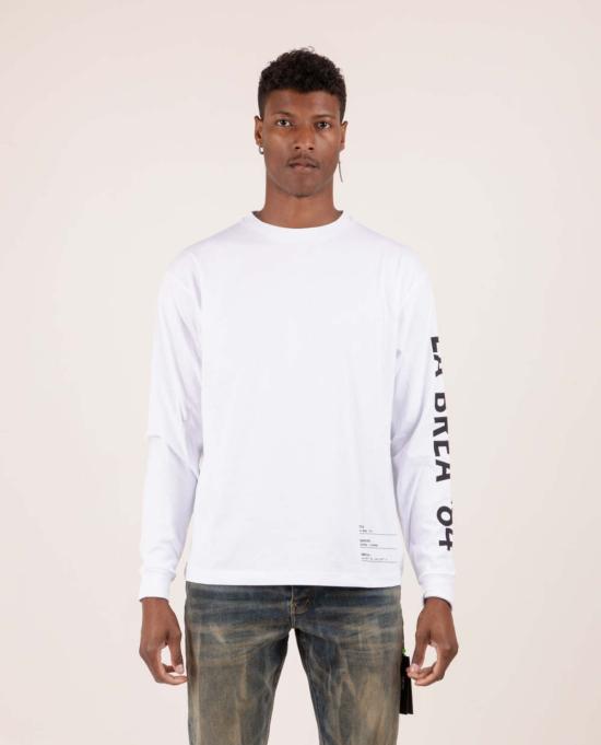  NEON DENIM BRAND 후드 티셔츠 네온 데님 브랜드 라브레아 애비뉴 롱/S 티셔츠 화이트 - OTHER BRANDS
