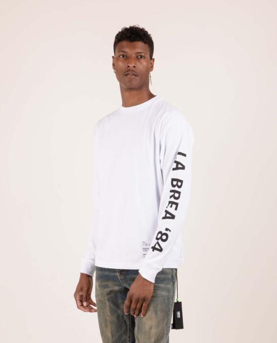  NEON DENIM BRAND 후드 티셔츠 네온 데님 브랜드 라브레아 애비뉴 롱/S 티셔츠 화이트