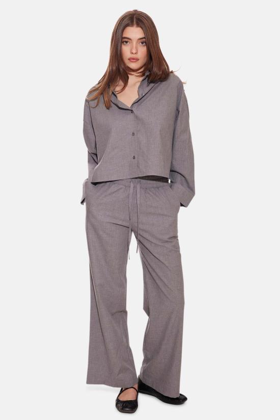  더 타일 클럽 크롭 팬츠 타일 클럽 알파인 트윌 팬츠 헤더 그레이 - THE TILE CLUB