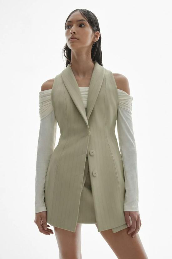  시그니피컨트 아더 베스트 Significant Other 에보니 조끼 세이지 핀스트라이프 - SIGNIFICANT OTHER