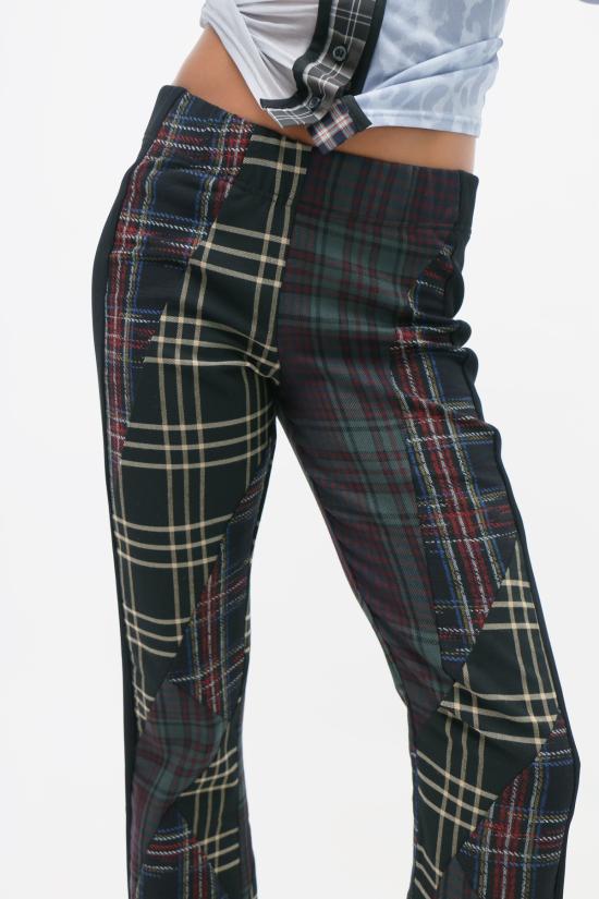  레이브 리뷰 스트레이트 팬츠 Rave Review Kelly Tartan Wool 바지 - RAVE REVIEW