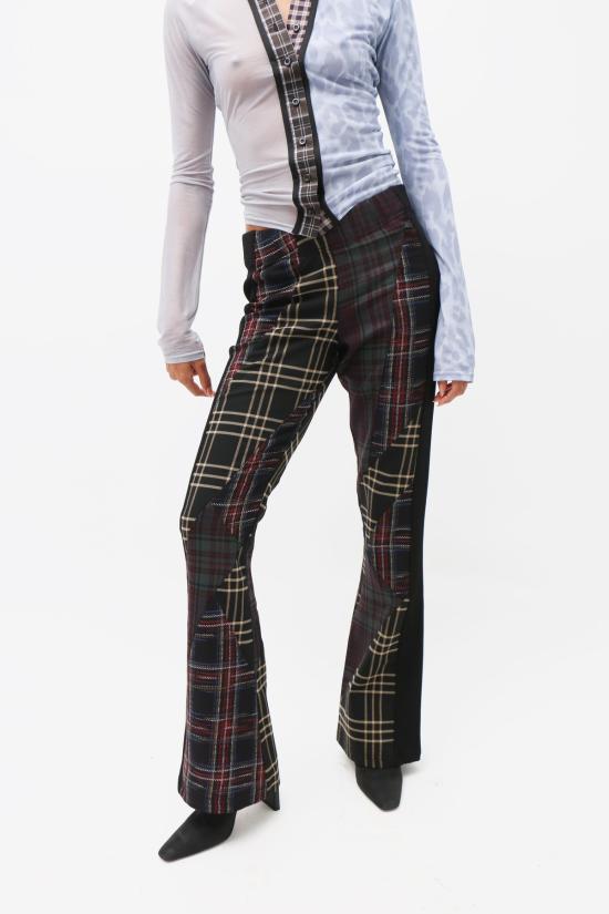  레이브 리뷰 스트레이트 팬츠 Rave Review Kelly Tartan Wool 바지 - RAVE REVIEW