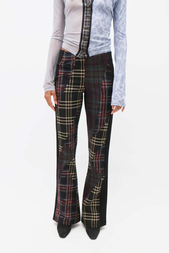  레이브 리뷰 스트레이트 팬츠 Rave Review Kelly Tartan Wool 바지 - RAVE REVIEW