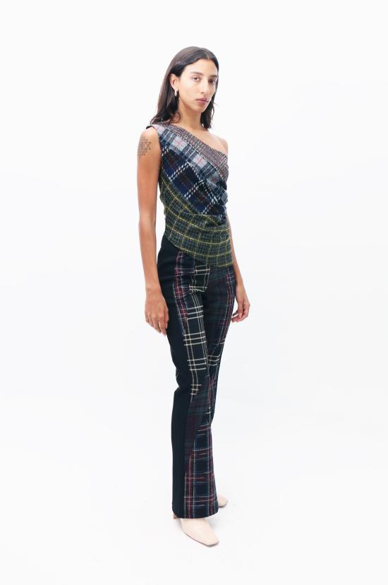  레이브 리뷰 스트레이트 팬츠 Rave Review Kelly Tartan Wool 바지