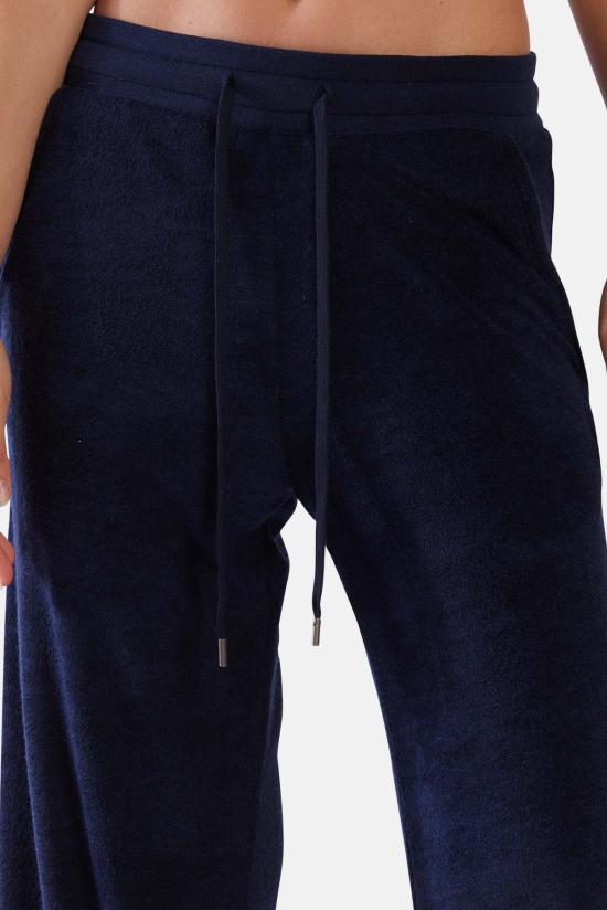  블루&크림 스트레이트 팬츠 트위기 와이드 레그 팬츠 네이비 - BLUE&CREAM