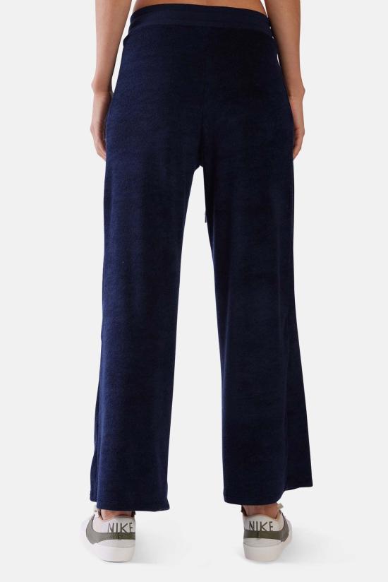  블루&크림 스트레이트 팬츠 트위기 와이드 레그 팬츠 네이비 - BLUE&CREAM